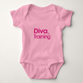 Diva im Training Baby Strampler (Vorderseite)