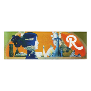 DIVA IN BLAU/HAARSCHÖNHEIT FASHION MONOGRAM NAMENSCHILD
