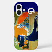 DIVA IN BLAU, SCHÖNHEIT FASHION MONOGRAMM Case-Mate iPhone HÜLLE (Rückseite)