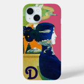 DIVA IN BLAU, SCHÖNHEIT FASHION MONOGRAMM Case-Mate iPhone HÜLLE (Rückseite)
