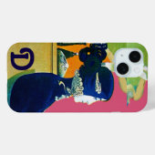 DIVA IN BLAU, SCHÖNHEIT FASHION MONOGRAMM Case-Mate iPhone HÜLLE (Rückseite (Horizontal))