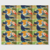 DIVA IN BLAU, SCHÖNHEIT FASHION MONOGRAMM GESCHENKPAPIER (Flach)