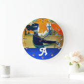 DIVA IN BLAU, SCHÖNHEIT FASHION MONOGRAMM GROßE WANDUHR (Zuhause)