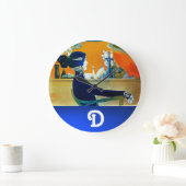 DIVA IN BLAU, SCHÖNHEIT FASHION MONOGRAMM GROßE WANDUHR (Zuhause)