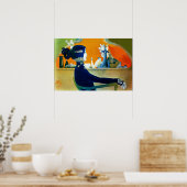 DIVA IN BLAU / Schönheit, Haare, Mode Poster (Küche)