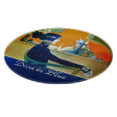 DIVA in BLAUE Art Nouveau Beauty Fashion Cutting B Schneidebrett (Ecke)