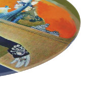 DIVA in BLAUE Art Nouveau Beauty Fashion Cutting B Schneidebrett (Ecke)