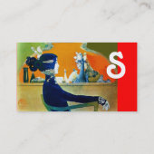 DIVA IN BLUE MONOGRAM Schönheitssalon ,Makeup Arti Visitenkarte (Rückseite)