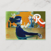 DIVA IN BLUE MONOGRAM Schönheitssalon ,Makeup Arti Visitenkarte (Rückseite)