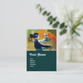 DIVA IN BLUE MONOGRAM Schönheitssalon ,Makeup Arti Visitenkarte (Stehend Vorderseite)