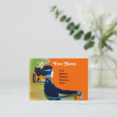 DIVA IN BLUE MONOGRAM Schönheitssalon ,Makeup Arti Visitenkarte (Stehend Vorderseite)