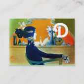 DIVA IN BLUE MONOGRAM Schönheitssalon ,Makeup Arti Visitenkarte (Rückseite)