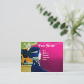 DIVA IN BLUE MONOGRAM Schönheitssalon ,Makeup Arti Visitenkarte (Stehend Vorderseite)