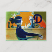 DIVA IN BLUE MONOGRAM Schönheitssalon ,Makeup Arti Visitenkarte (Rückseite)