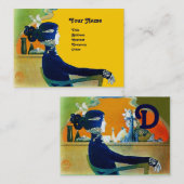 DIVA IN BLUE MONOGRAM Schönheitssalon ,Makeup Arti Visitenkarte (Vorne/Hinten)