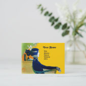 DIVA IN BLUE MONOGRAM Schönheitssalon ,Makeup Arti Visitenkarte (Stehend Vorderseite)