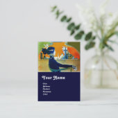 DIVA IN BLUE MONOGRAM Schönheitssalon ,Makeup Arti Visitenkarte (Stehend Vorderseite)