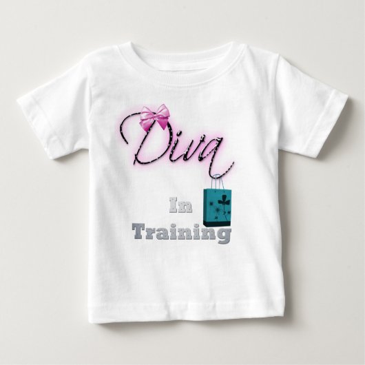 Diva in Training Baby T - Shirt (Vorderseite)