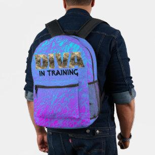 Diva in Training Blue Pink Gold Rucksack NO Sequel