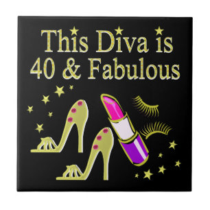 DIVA IST 40 UND FABULOUS GOLD HOCHHEEL DESIGN FLIESE