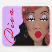 "DIVA ist ein vierstelliges Wort.." Mousepad (Vorne)