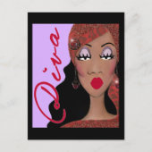 DIVA ist ein vierstelliges Wort.. Postkarten (Vorderseite)