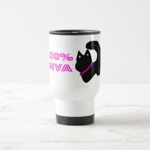 Diva-Katze mit Glanz Reisebecher