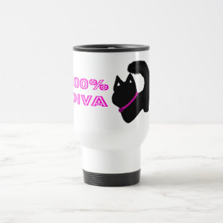 Diva-Katze mit Glanz Reisebecher