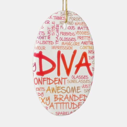 Diva Keramik Ornament (Rechts)