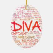 Diva Keramik Ornament (Vorne)