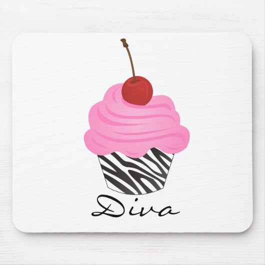 Diva-kleiner Kuchen Mousepad (Vorne)