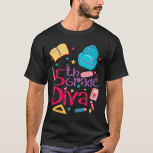 Diva Lehrerin Girl Outfit Niedlich erster Tag T-Shirt