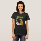 DIVA Leopard Panther Katze Tier Geschenke,Diva Tee (Vorne ganz)