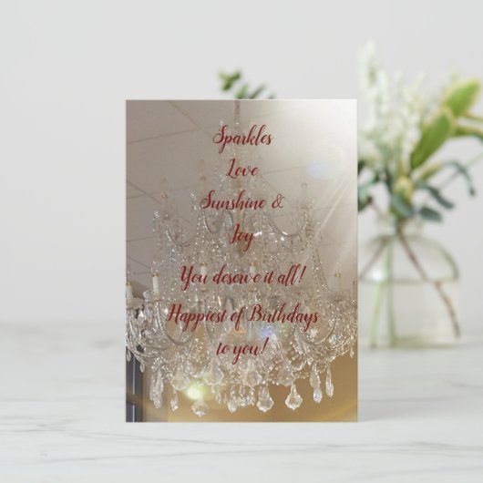 DIVA Life Glitzern Happy Birthday Flat Card (Stehend Vorderseite)