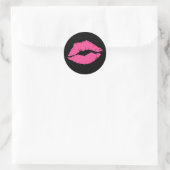 ‚Diva Lips‘ Runder Aufkleber (Tasche)