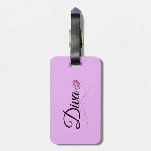 Diva Luggage Tag Gepäckanhänger (Rückseite vertikal)