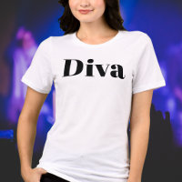 Diva Lustige Moderne Musik Darstellerin Schwarz We