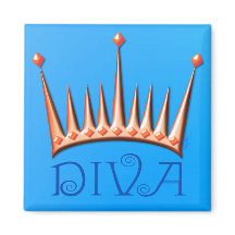 Diva-Magnet in Nektarine und blau AH2010