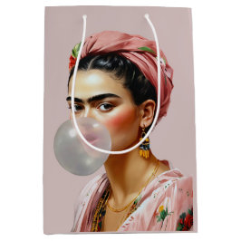 Diva mit Blumenschal blühendem Kaugummi Mittlere Geschenktüte