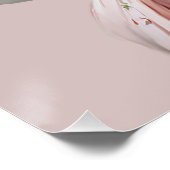 Diva mit Blumenschal blühendem Kaugummi Poster (Ecke)