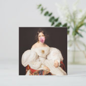 Diva mit platzender Kaugummiblase (Stehend Vorderseite)