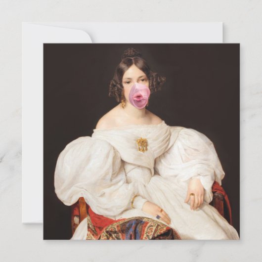 Diva mit platzender Kaugummiblase (Vorderseite)