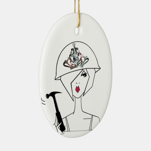 Diva mit ToolBelt/A Diva's Arbeit nie getan! Keramik Ornament (Rechts)