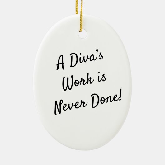 Diva mit ToolBelt/A Diva's Arbeit nie getan! Keramik Ornament (Hinten)