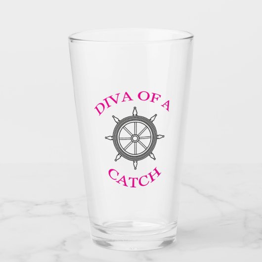 ‚Diva of a Catch‘ Glas (Vorderseite)