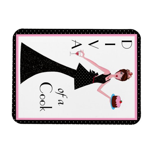 "Diva of a Cook" Magnet (Horizontal)