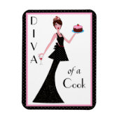 "Diva of a Cook" Magnet (Vertikal)