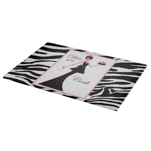 "Diva of a Cook" Schneidebrett (Ecke)