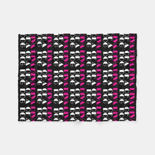 "DIVA of a Dog" Fleece Blanket (Vorderseite (Horizontal))