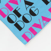 ‚DIVA of a Dog‘ Fleecedecke (Ecke)